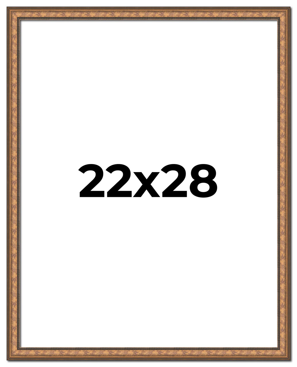 Slim Profile Gold Picture Frame - UV Acrylic, Foam Board Backing, Hanging Hardware
